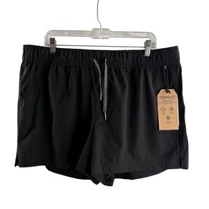 Avalanche Black Women's Drawstring Active Shorts NWT $58